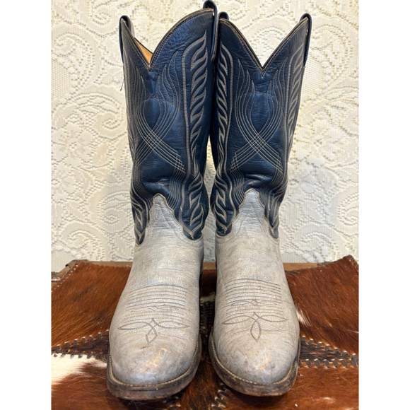 Vintage Black Label Tony Lama Cowboy Boots size 7 B women’s size 8 1/2 - Picture 2 of 10